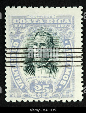 Costa Rican postage stamp Stock Photo