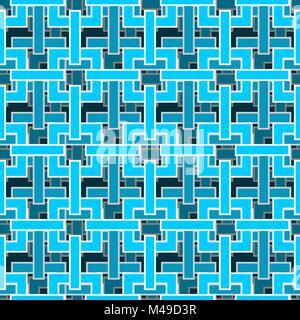 Blockchain network background. Technology block chain abstract seamless pattern Stock Vector
