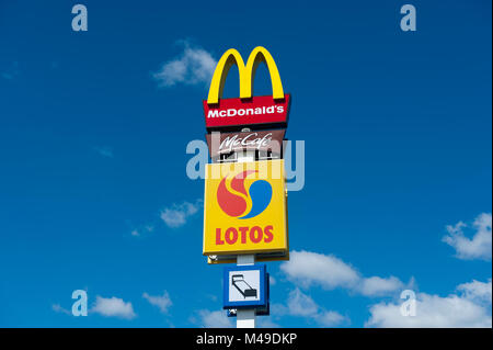 Service station on A2 Motorway in Poland Stock Photo