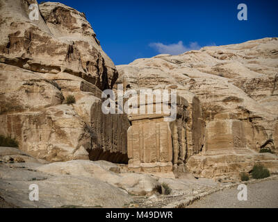 Djinn blocks in Petra lost city, Jordan Stock Photo