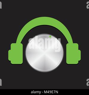 Vector volume music control concept, digital energy sound music equalizer Stock Vector