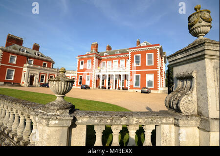 Fawley Court near Henley-on-Thames in Oxfordshire, England.  Built by Sir Christopher Wren Stock Photo