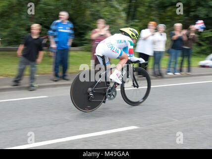 Olympics 2012. Women's Individual Time Trial. 01/08/12. Tatiana Guderzo, Italian team, passing through Hersham, near Esher, Surrey, England. Stock Photo