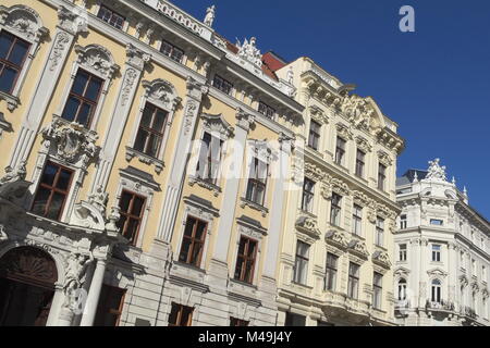 Vienna - Baroque facades on Freyung Stock Photo