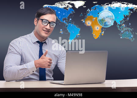 Social networks and online interactions concept Stock Photo