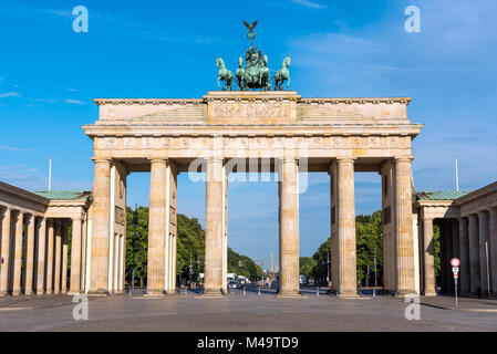 The Brandenburger Tor in Berlin on a sunny morning Stock Photo