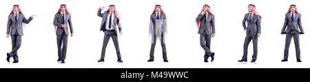 Set of photos with arab businessman Stock Photo