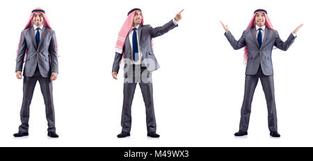 Set of photos with arab businessman Stock Photo