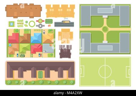 Cityscape elements - set of modern vector objects Stock Vector