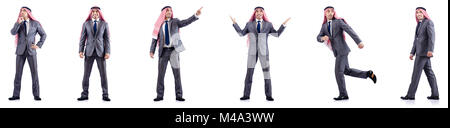 Set of photos with arab businessman Stock Photo