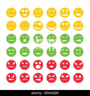 Smiley emoticon icons Stock Vector