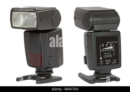 Digital auto flash, isolated on white  background Stock Photo