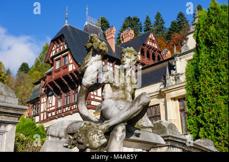 Peles Castle in Sinaia, Romania Stock Photo