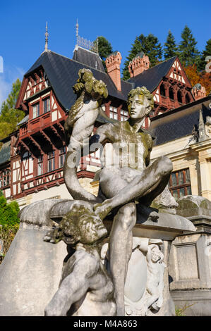 Peles Castle in Sinaia, Romania Stock Photo