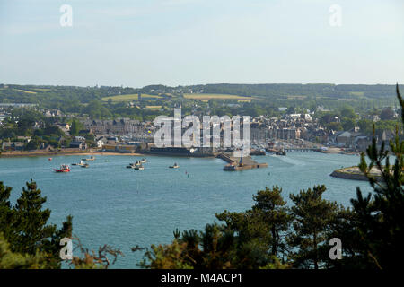 Paimpol (Brittany, north-western France): overview of the town. (Not available for postcard production) Stock Photo