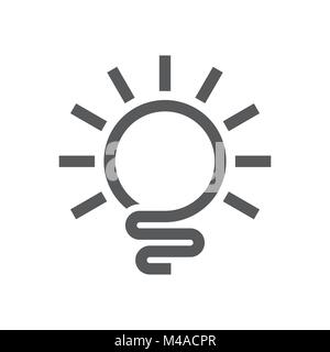 Abstract Light Bulb Line Art Logo Symbol Vector Graphic Design Stock Vector