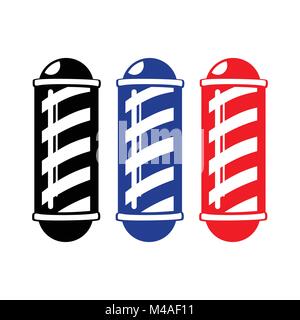Monotone Barber's Poles Symbol Vector Graphic Design Stock Vector