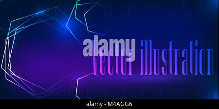 Abstract pattern on a blue background of honeycombs. Stock Vector