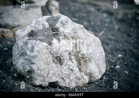 Big beautiful stone on the ground Stock Photo