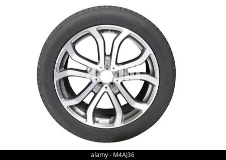 car tire isolated on white background Stock Photo