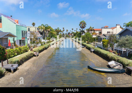 Venice Canal Historic District, Los Angeles, United States. Stock Photo