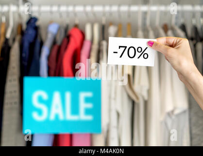 Minus seventy percent or 70% sale, bargain Stock Photo