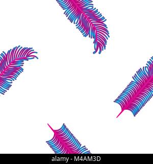 Seamless texture with bird feathers. Vector design texture with fabric application, etc Stock Vector