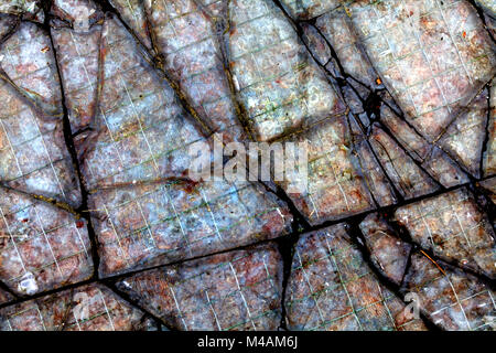 Broken safety glass Stock Photo