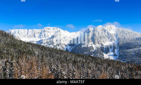 Snowy mountains in the pacific north west Stock Photo