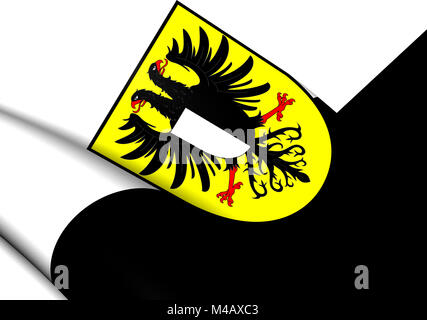 3D Flag of Friedberg (Friedberg in der Wetterau)