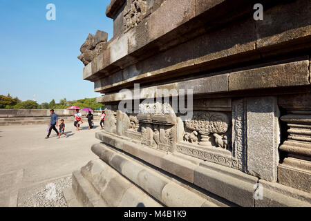 Stone relief, Hindu temple complex Prambanan, Yogyakarta, Java ...