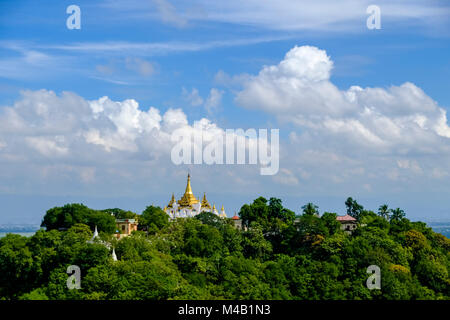 One of many golden Pagodas on top of Sagaing Hill Stock Photo