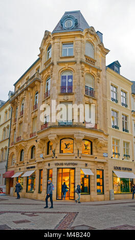 Grand Rue,shopping street,Luxembourg City,Luxembourg Stock Photo