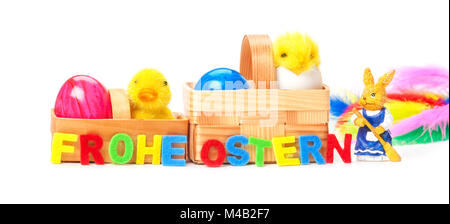 Easter decoration,Easter eggs,chicks Stock Photo