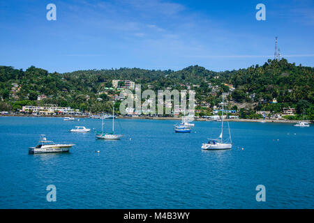 Bay of Santa Barbara de Samana,Samana peninsula,Dominican Republic Stock Photo