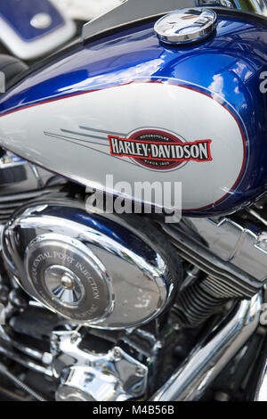 Detail of a Harley Davidson motorbike Stock Photo