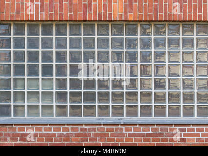 background with glass stones and red bricks Stock Photo