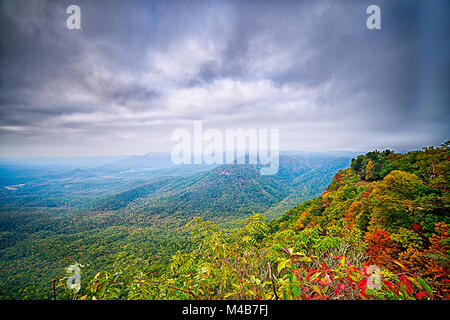 landscapes near lake jocassee and table rock mountain south carolina Stock Photo