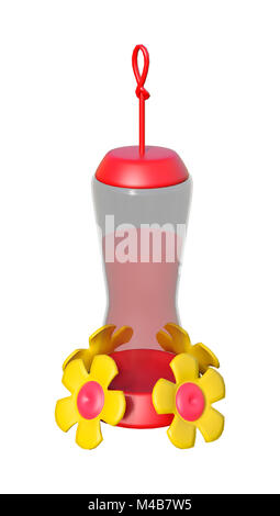 3d Rendering Hummingbird Feeder On White Stock Photo 227789419