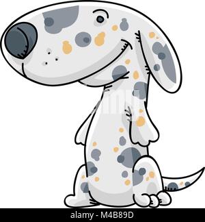 A cartoon puppy with a friendly grin. Stock Vector