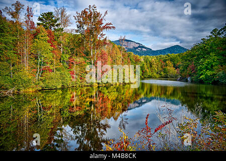 landscapes near lake jocassee and table rock mountain south carolina Stock Photo