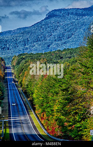 landscapes near lake jocassee and table rock mountain south carolina Stock Photo