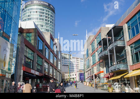 Bullring Shopping Centre in Birmingham and the Rotunda Stock Photo