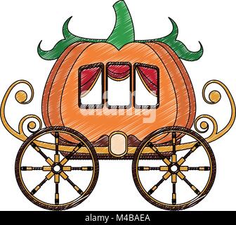 Pumpkin carriage cartoon Stock Vector Image & Art - Alamy