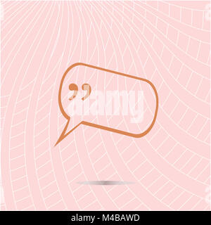 Quotation mark speech bubble. quote sign icon Stock Photo