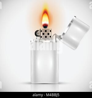White lighter Stock Vector