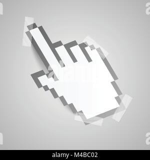 Paper hand cursor Stock Vector