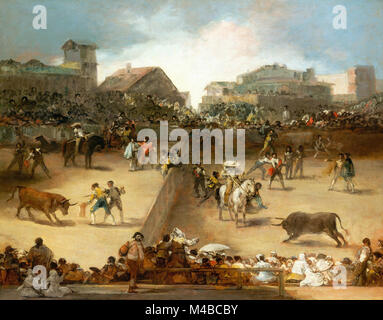 Francisco de Goya - Bullfight in a Divided Ring Stock Photo