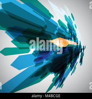 Blue arrows in motion vector Stock Vector
