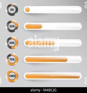 Orange loading vector template Stock Vector